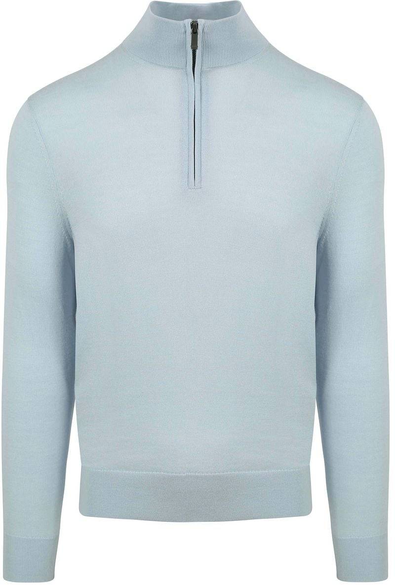 Suitable Merino Half Zip Pullover Hellblau - Größe 3XL von Suitable