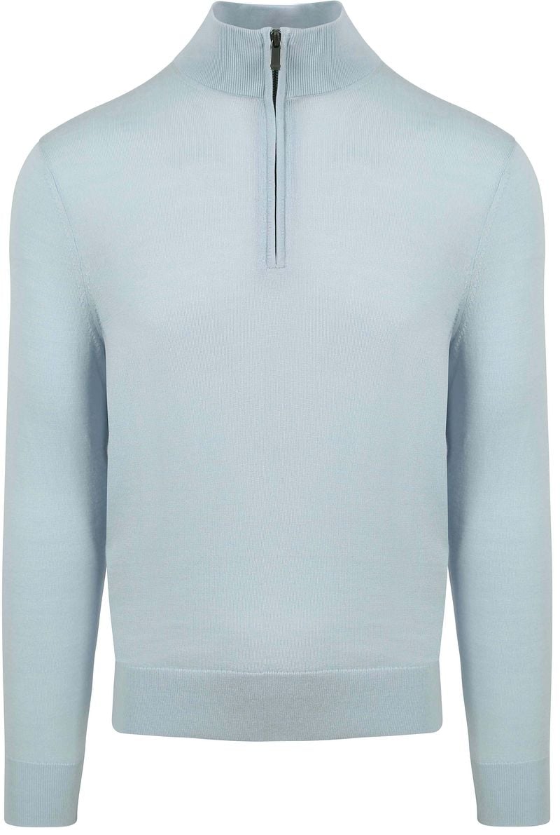 Suitable Merino Half Zip Pullover Hellblau - Größe L von Suitable