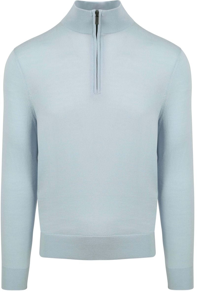 Suitable Merino Half Zip Pullover Hellblau - Größe M von Suitable