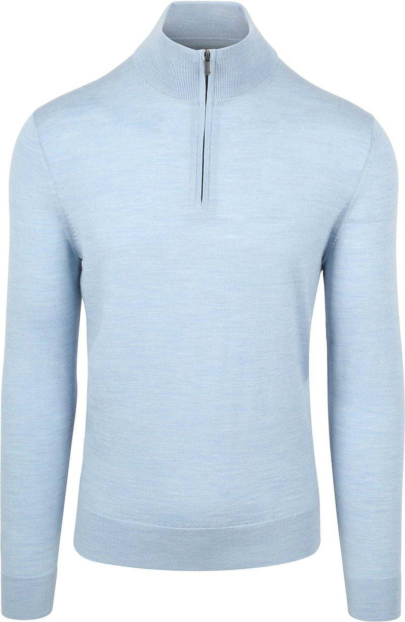 Suitable Merino Half Zip Pullover Hellblau - Größe S von Suitable