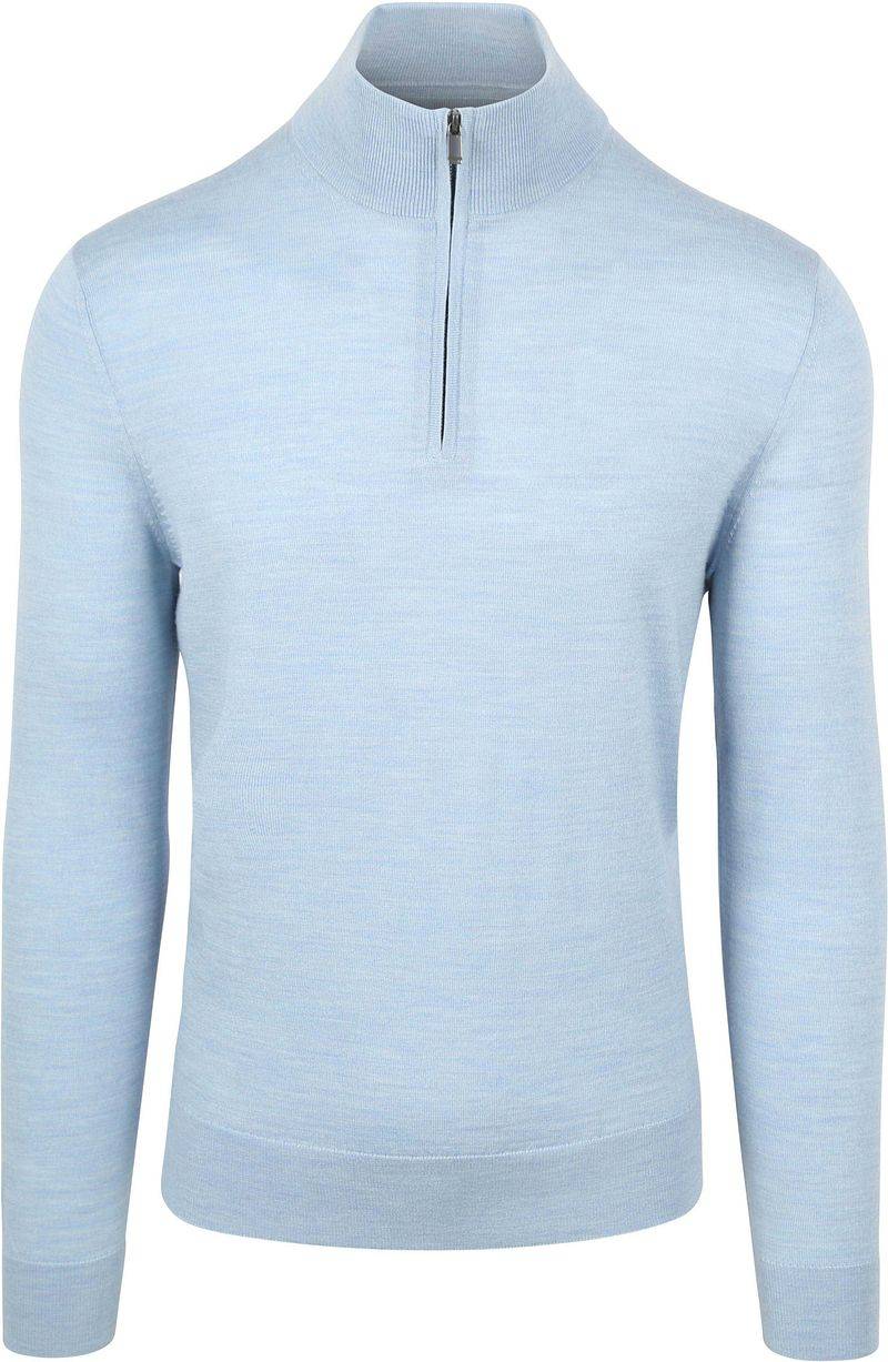 Suitable Merino Half Zip Pullover Hellblau - Größe XL von Suitable