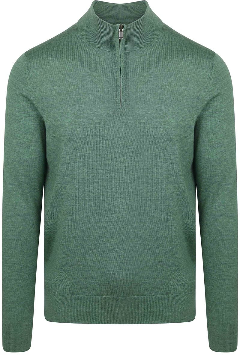Suitable Merino Half Zip Pullover Mid Grün - Größe XXL von Suitable