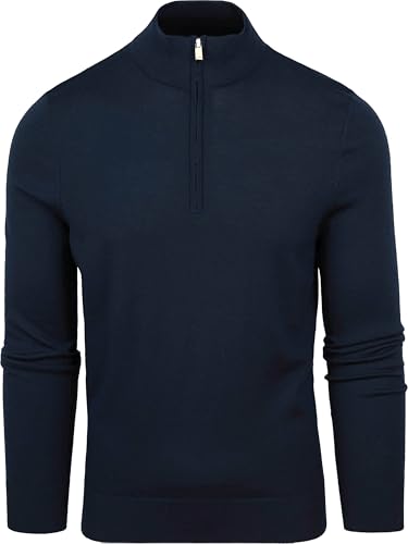 Suitable Merino Half Zip Pullover Navy - Grösse M - Herren - Bekleidung - Mode von Suitable