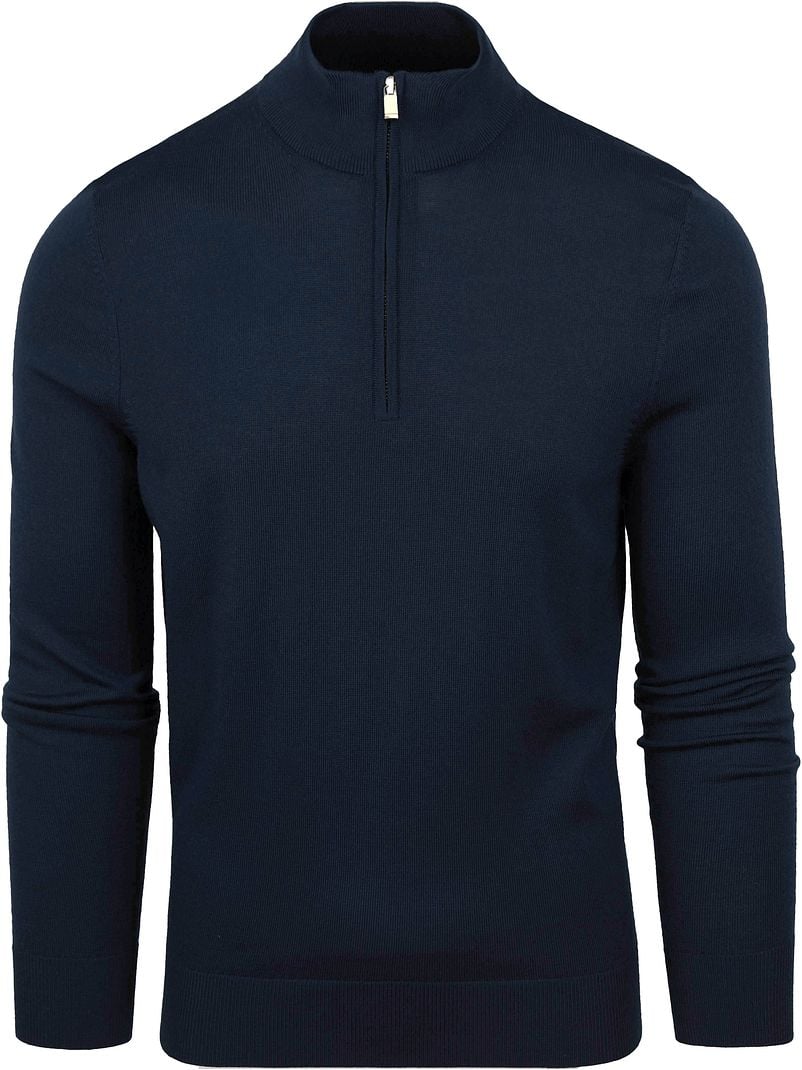 Suitable Merino Half Zip Pullover Navy - Größe XL von Suitable