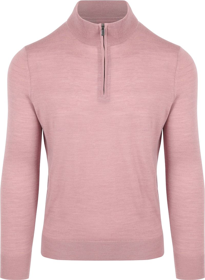 Suitable Merino Half Zip Pullover Rosa - Größe L von Suitable