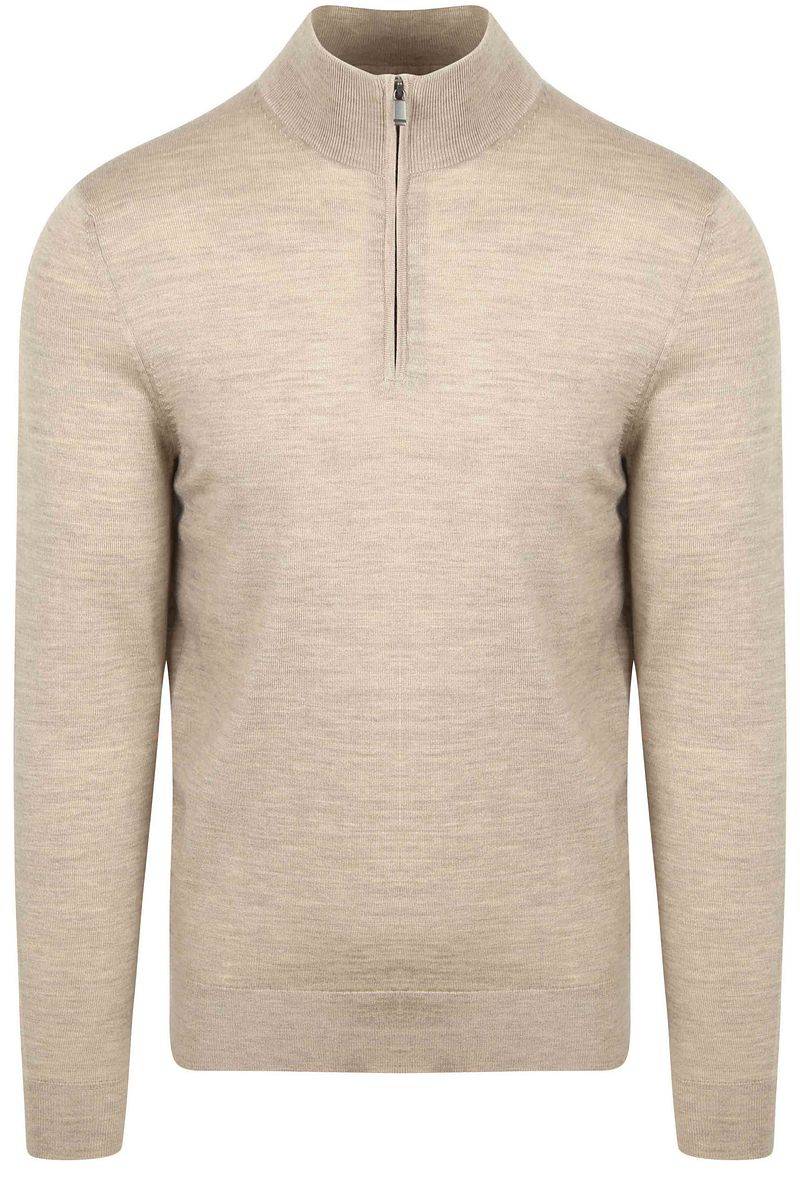 Suitable Merino Half Zip Pullover Sand - Größe L von Suitable
