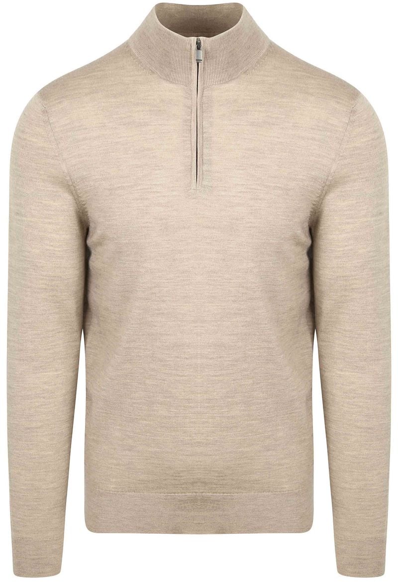 Suitable Merino Half Zip Pullover Sand - Größe XXL von Suitable