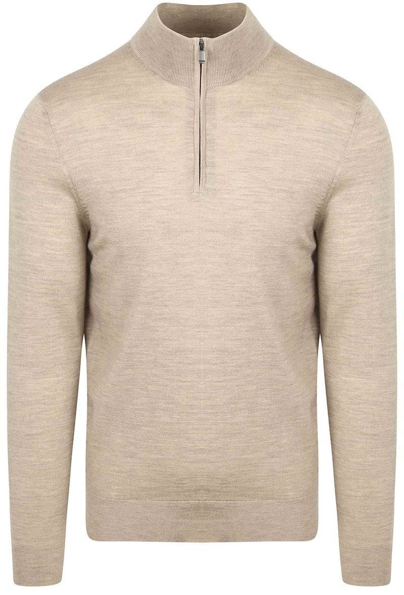 Suitable Merino Half Zip Pullover Sand - Größe XXL von Suitable