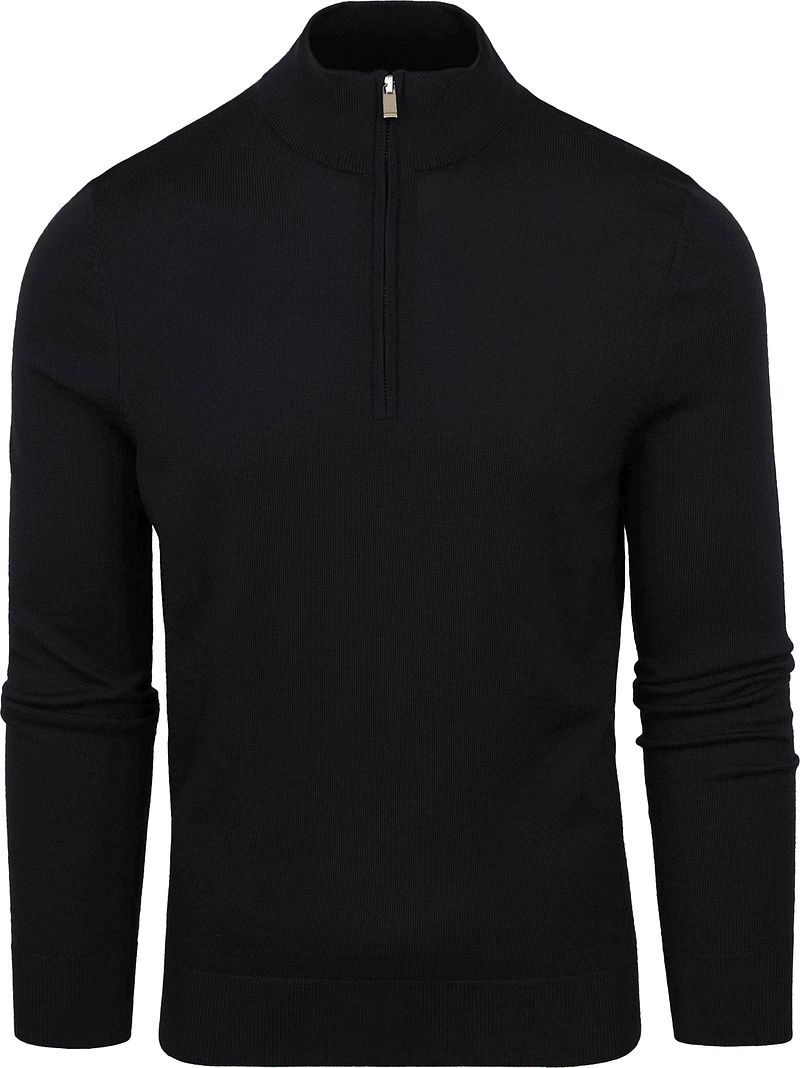 Suitable Merino Half Zip Pullover Schwarz - Größe 3XL von Suitable
