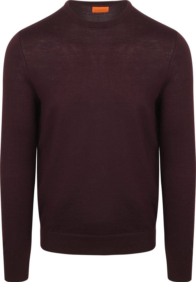 Suitable Merino Pullover Bordeaux - Größe XXL von Suitable