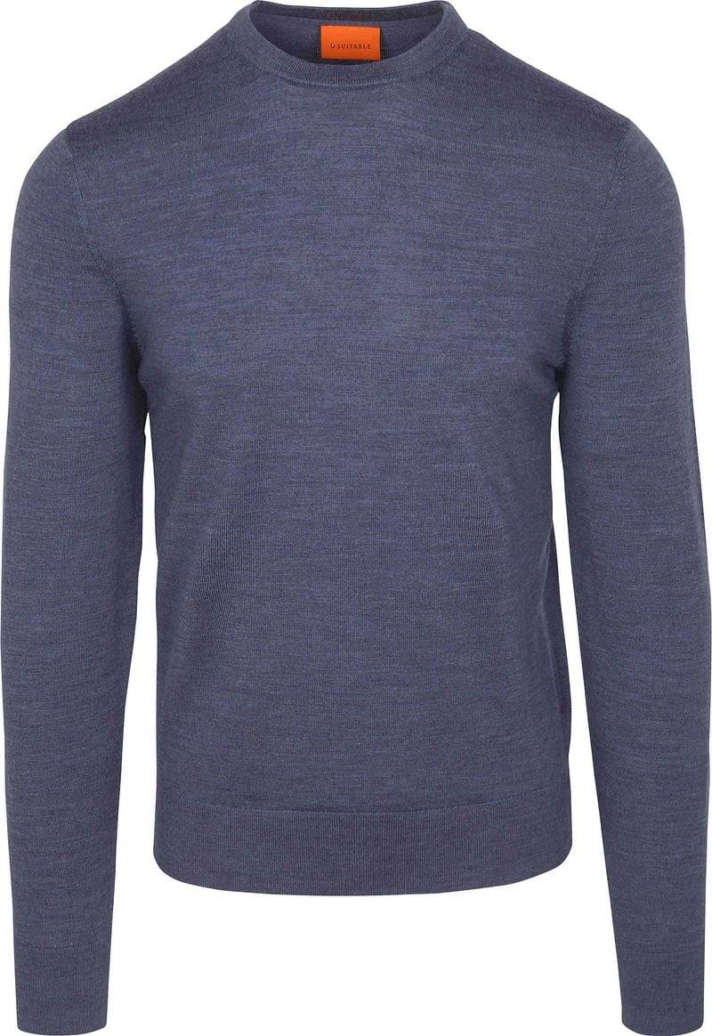 Suitable Merino Pullover Denim Blau - Größe XL von Suitable