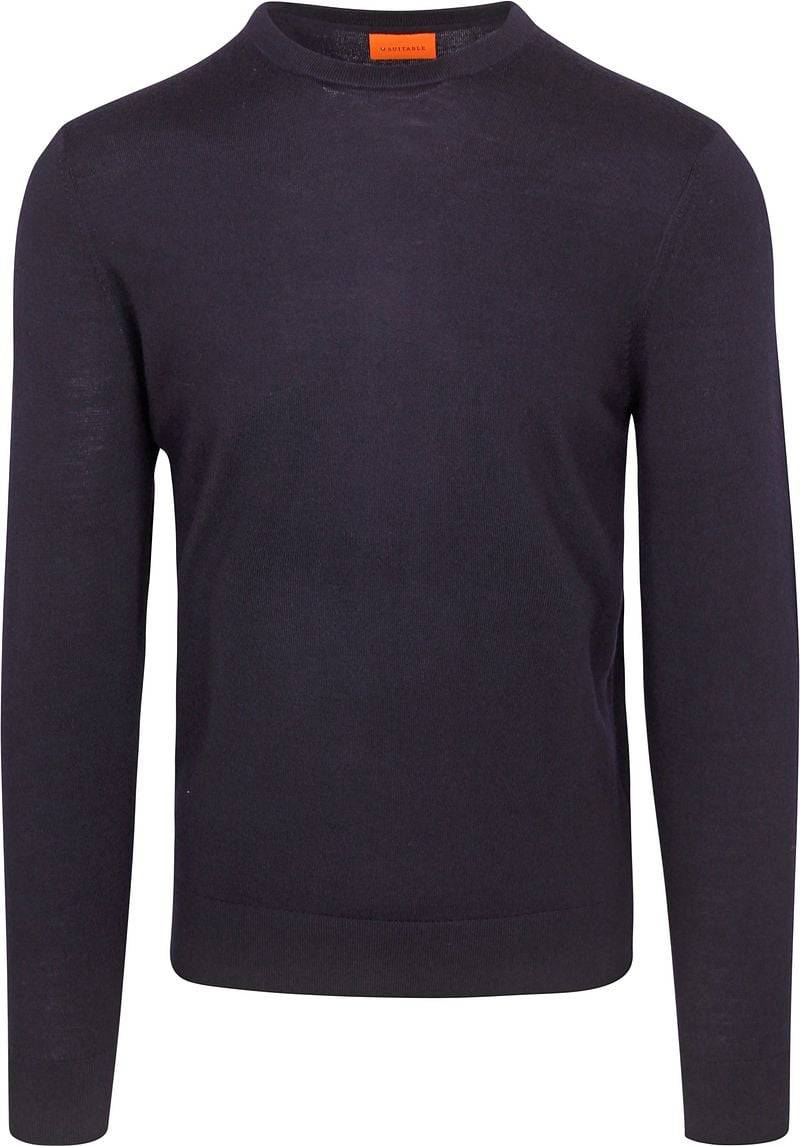 Suitable Merino Pullover Navy - Größe XXL von Suitable