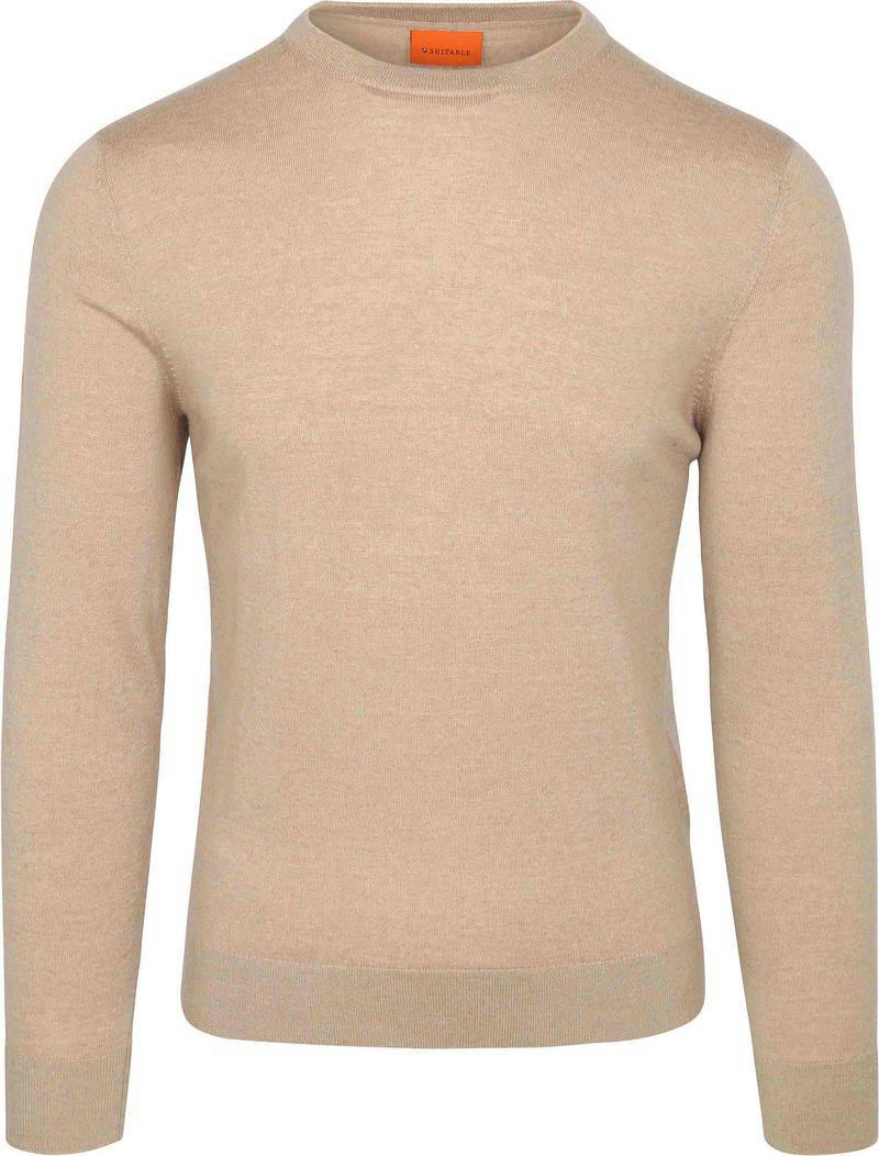Suitable Merino Pullover Sand - Größe XXL von Suitable