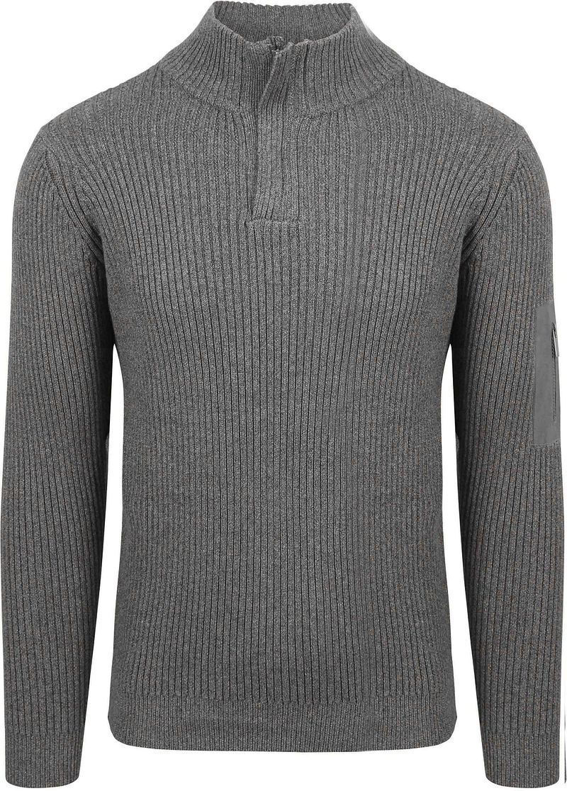 Suitable Mou Half Zip Pullover Anthrazit - Größe M von Suitable