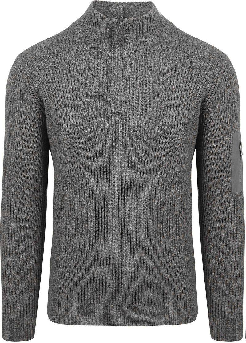 Suitable Mou Half Zip Pullover Anthrazit - Größe M von Suitable