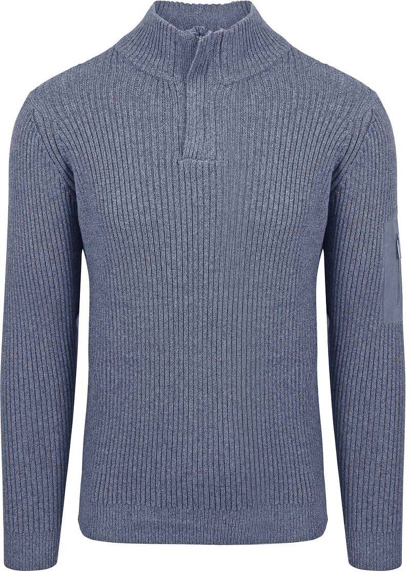 Suitable Mou Half Zip Pullover Blau - Größe XXL von Suitable