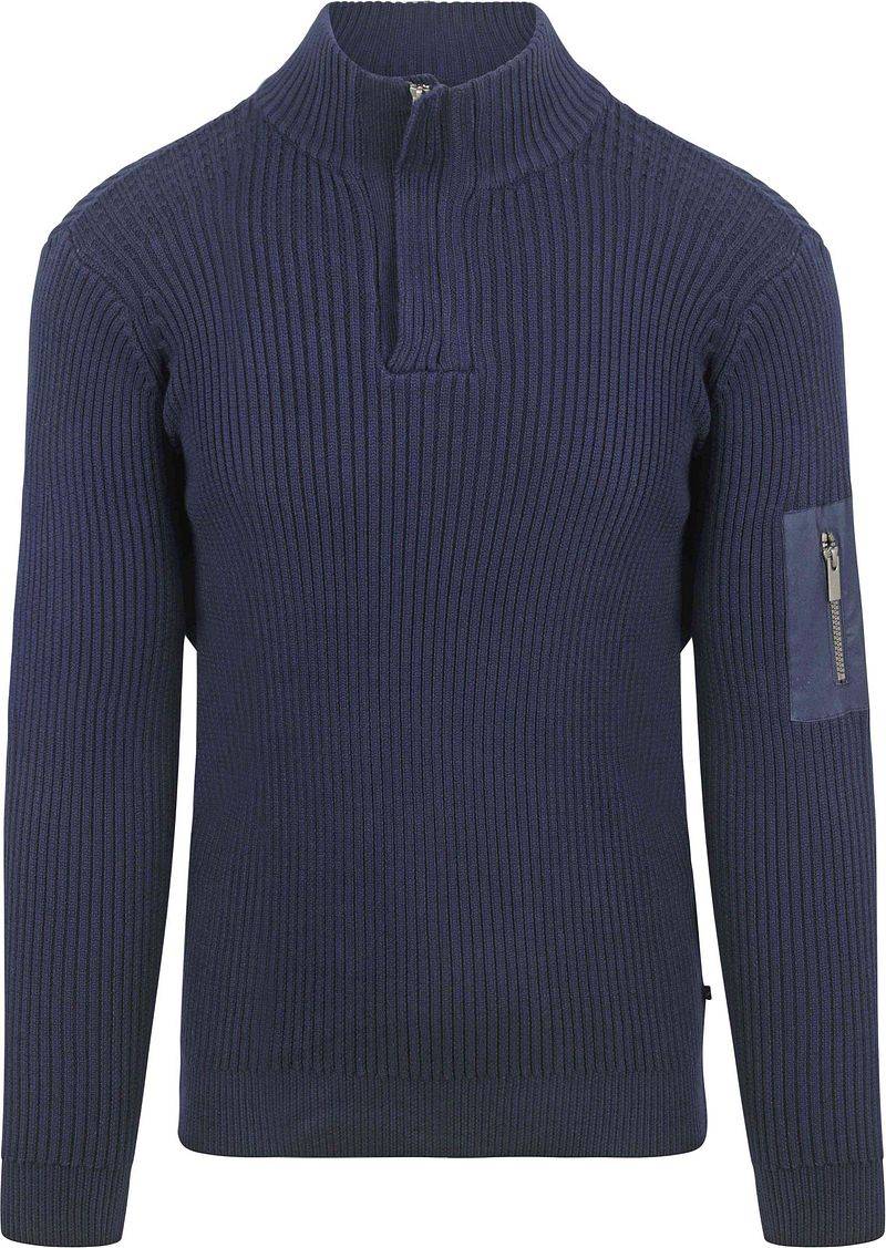 Suitable Mou Half Zip Pullover Navy - Größe M von Suitable