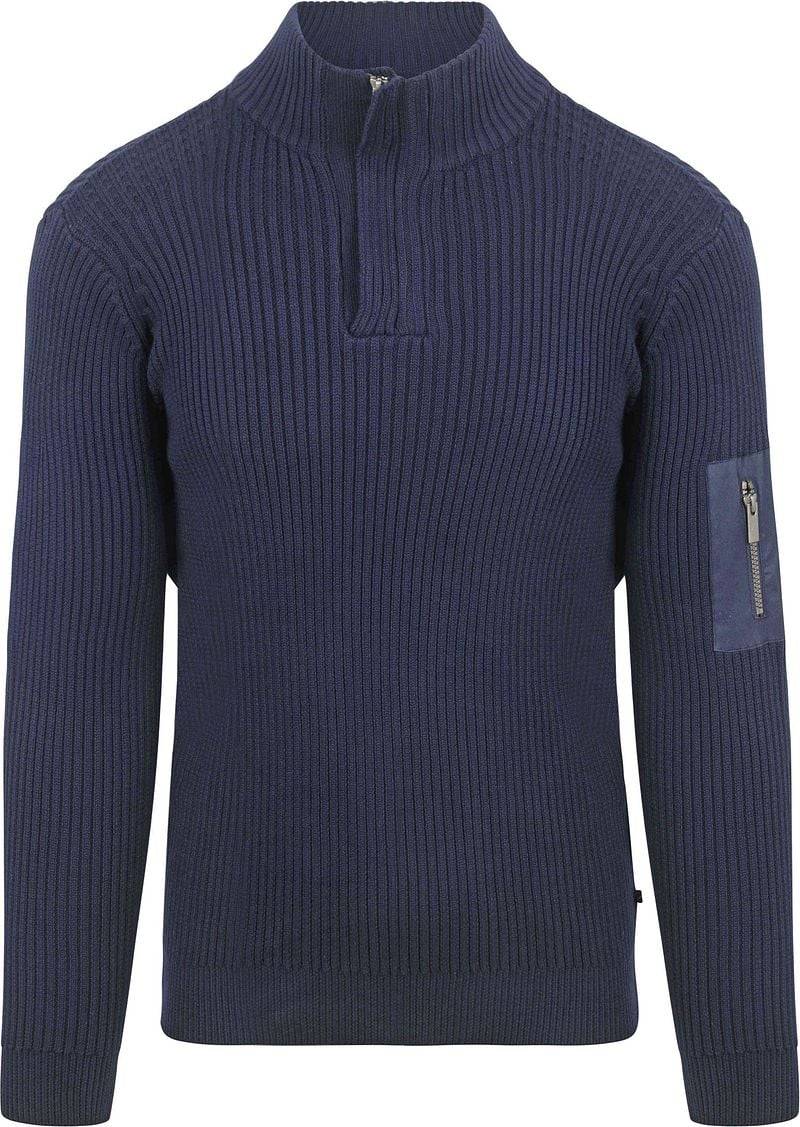 Suitable Mou Half Zip Pullover Navy - Größe XXL von Suitable