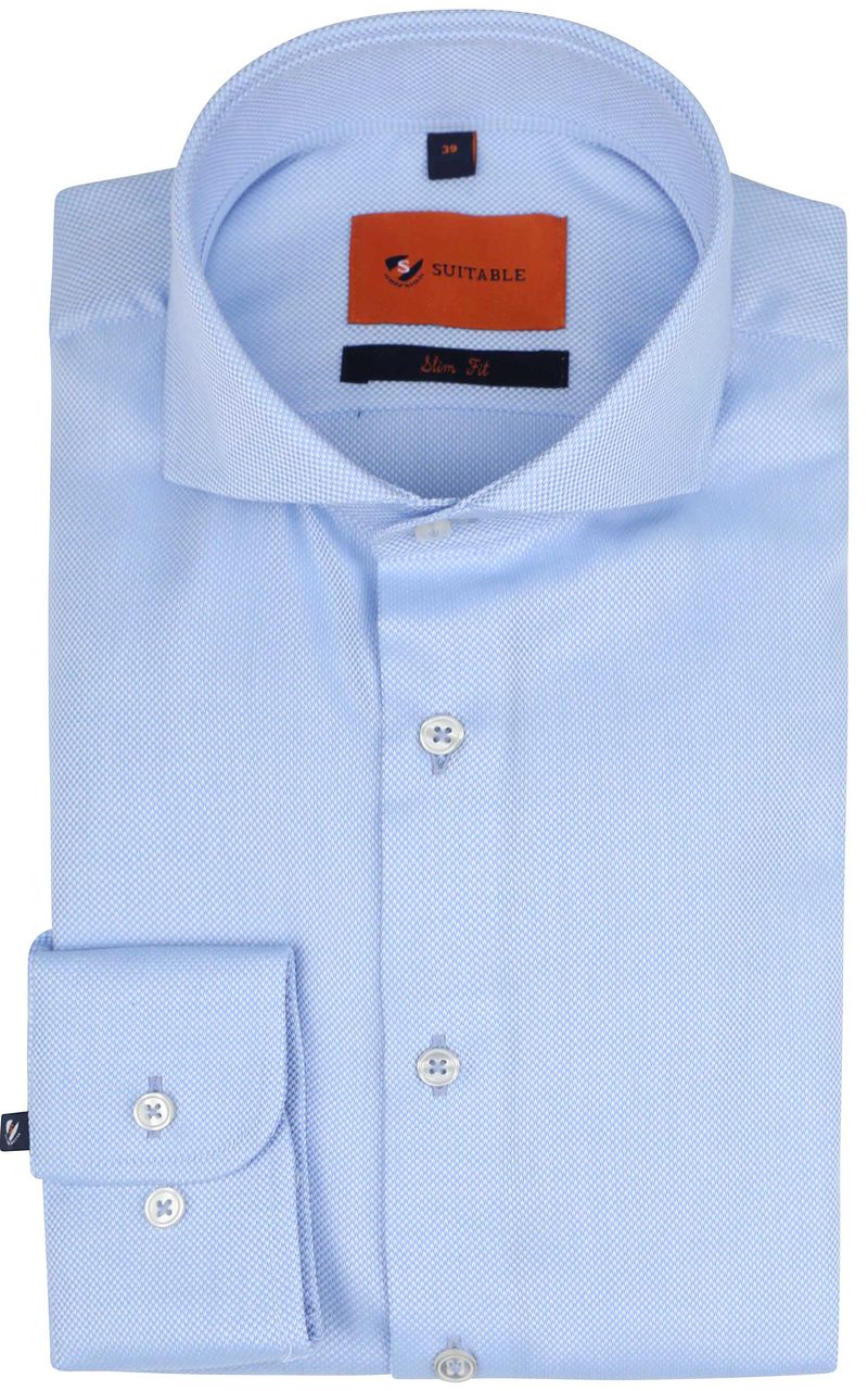 Suitable Non Iron Hemd Blau - Größe 38 von Suitable