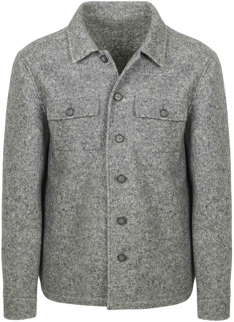 Suitable Overshirt Boiled Wool Blend Grau - Größe L von Suitable