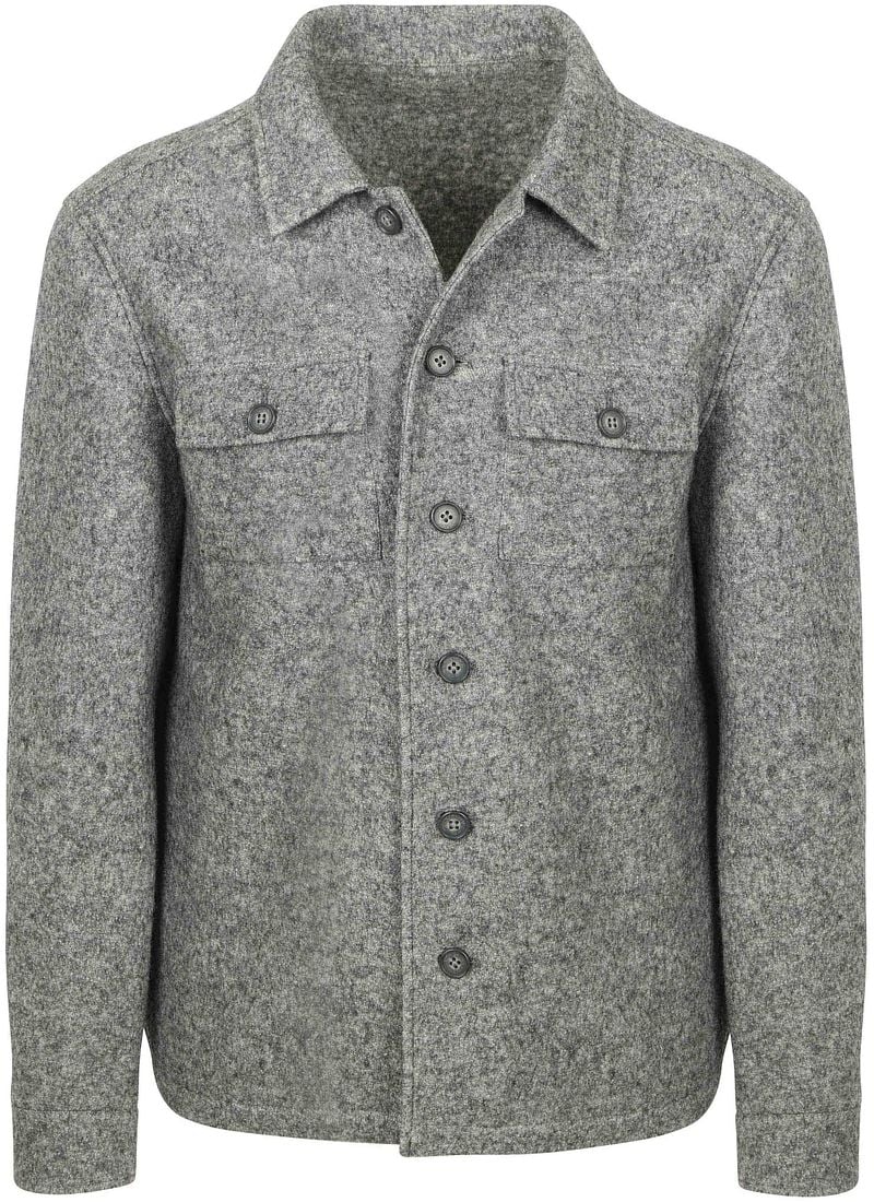 Suitable Overshirt Boiled Wool Blend Grau - Größe XXL von Suitable