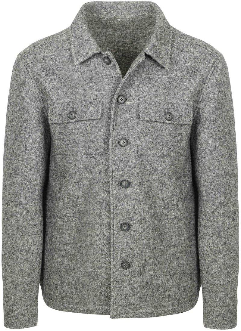Suitable Overshirt Boiled Wool Blend Grau - Größe XXL von Suitable