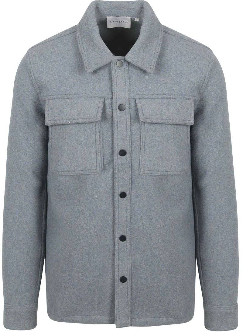 Suitable Overshirt Wool Blend Blau - Größe XL von Suitable