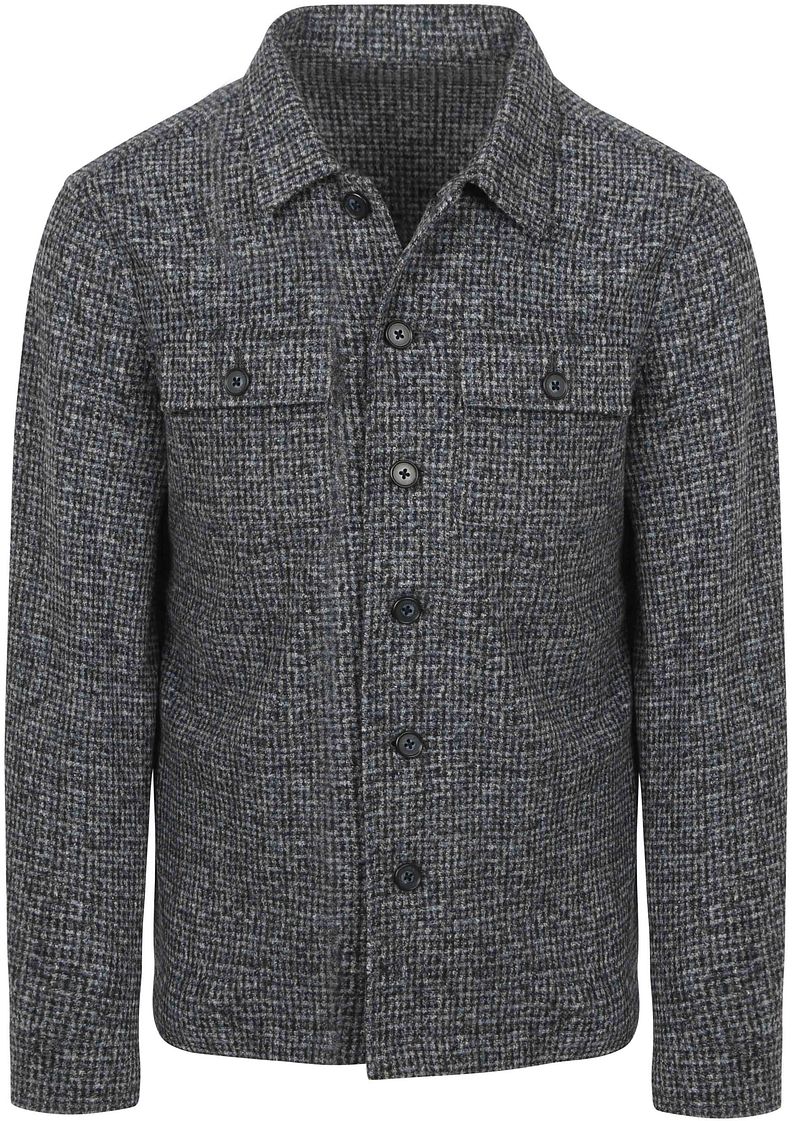 Suitable Overshirt Wool Blend Grau Blau - Größe XXL von Suitable