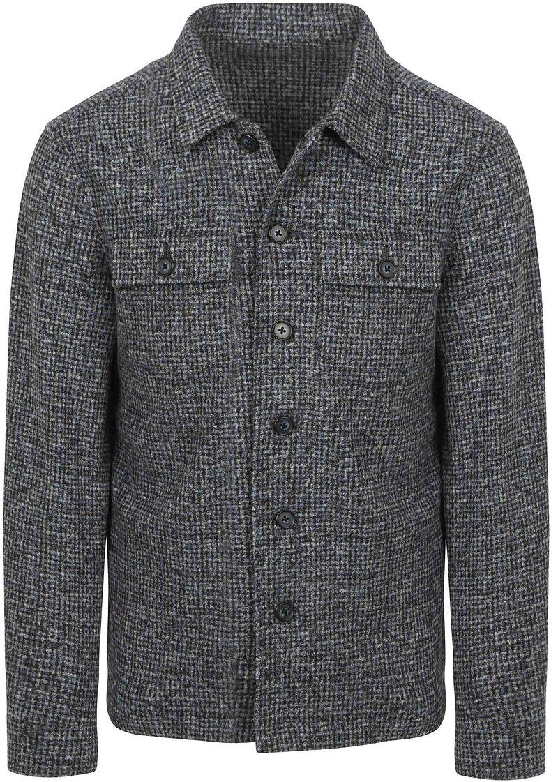 Suitable Overshirt Wool Blend Grau Blau - Größe XXL von Suitable