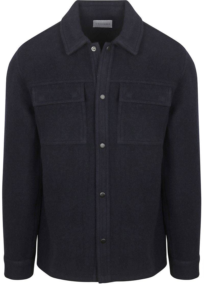 Suitable Overshirt Wool Blend Navy - Größe XL von Suitable