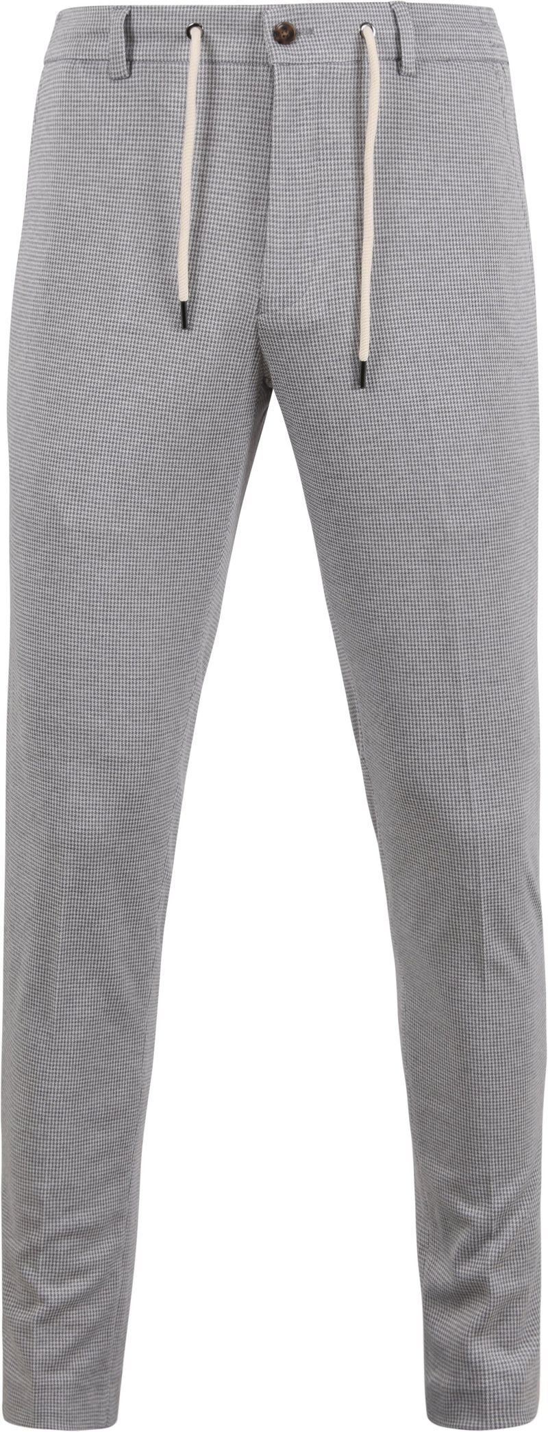 Suitable Pantalon Jersey Pied De Poule Grau - Größe 102 von Suitable