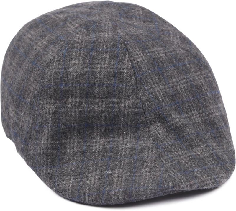 Suitable Peaky Cap Gewebt Karo Grau - von Suitable