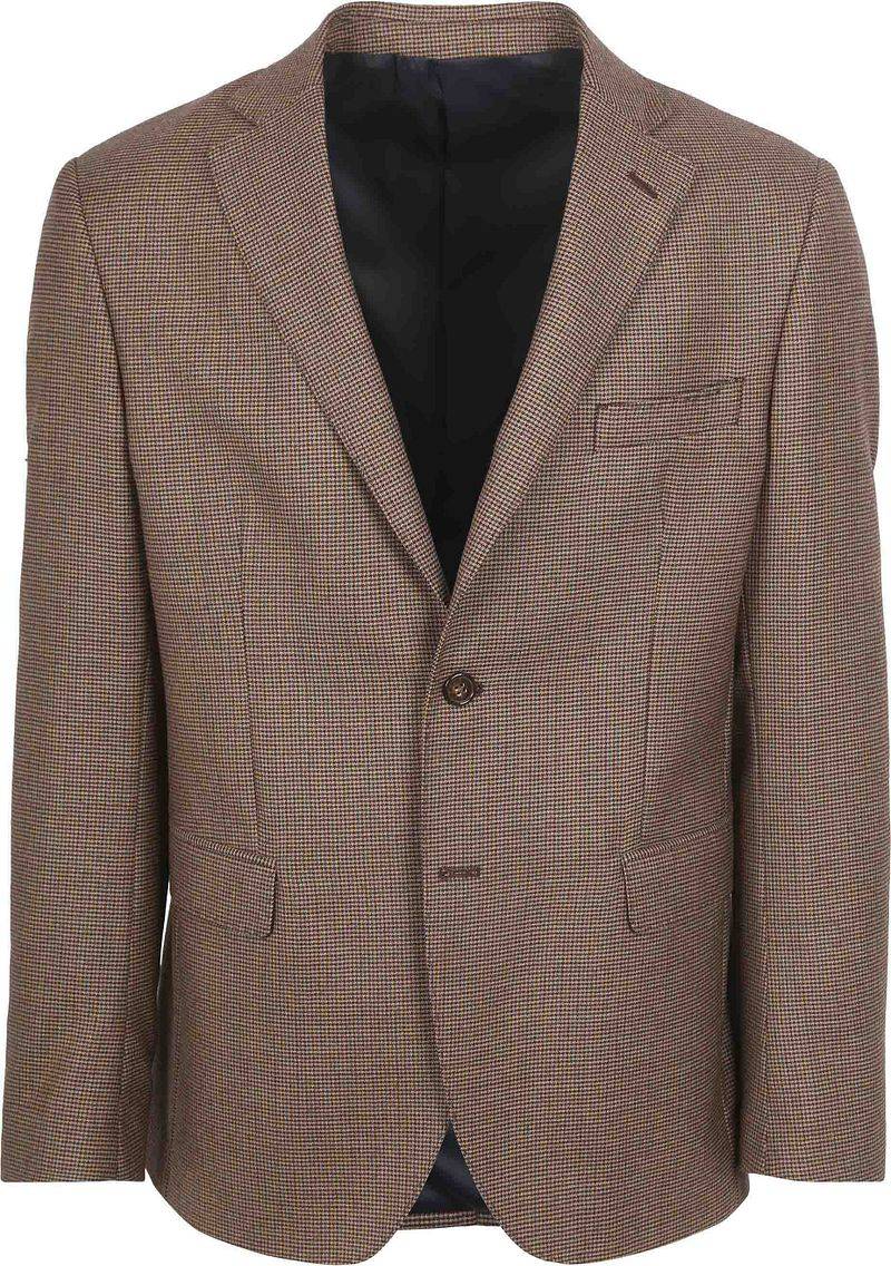 Suitable Pied De Poule Blazer Wolle Braun - Größe 54 von Suitable