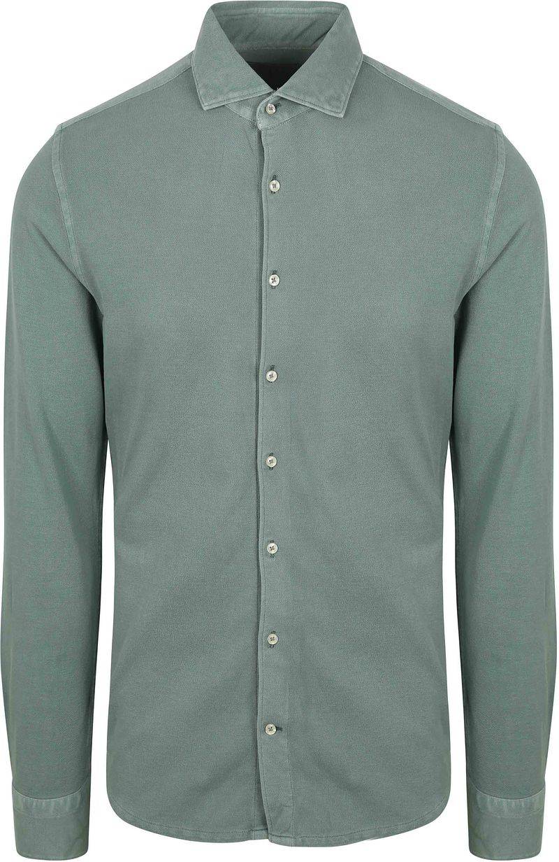 Suitable Piqué Hemd Grün - Größe XXL von Suitable