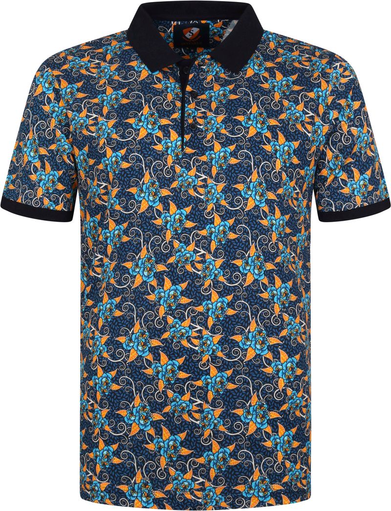 Suitable Polo Blumen Dunkelblau - Größe XL von Suitable