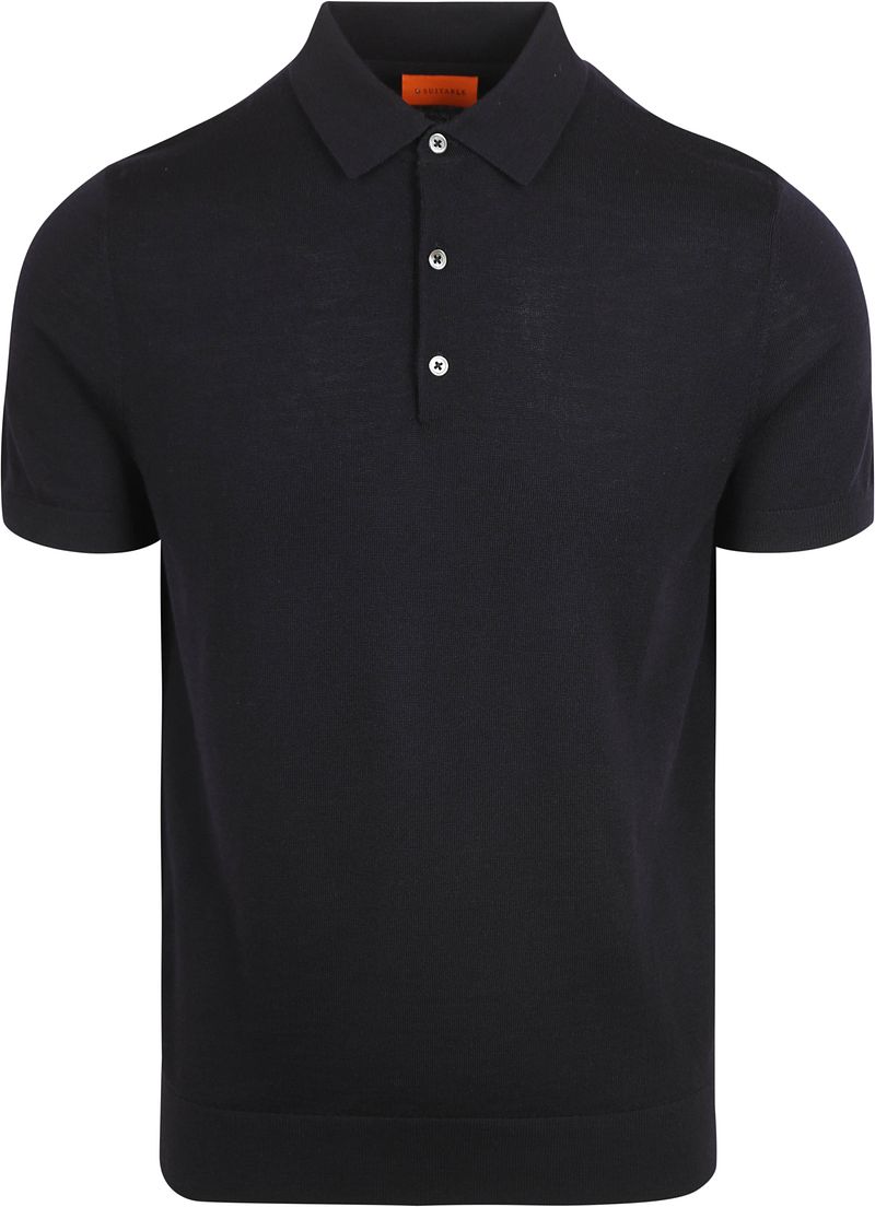 Suitable Poloshirt Merino Wolle Navy - Größe S Suitable Poloshirt Merino Wolle Navy - Größe S von Suitable