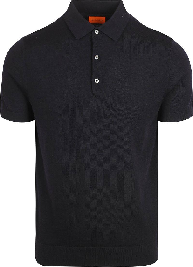 Suitable Poloshirt Merino Wolle Navy - Größe S Suitable Poloshirt Merino Wolle Navy - Größe S von Suitable
