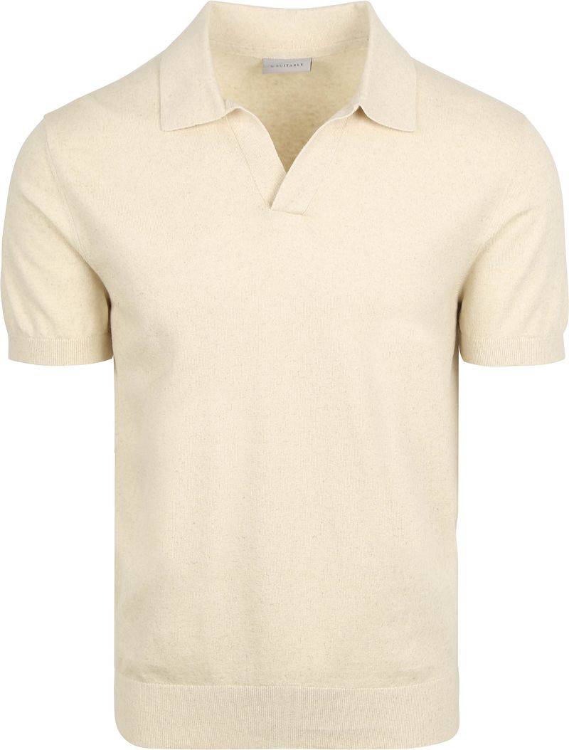 Suitable Poloshirt Riva Leinen Ecru - Größe XXL von Suitable