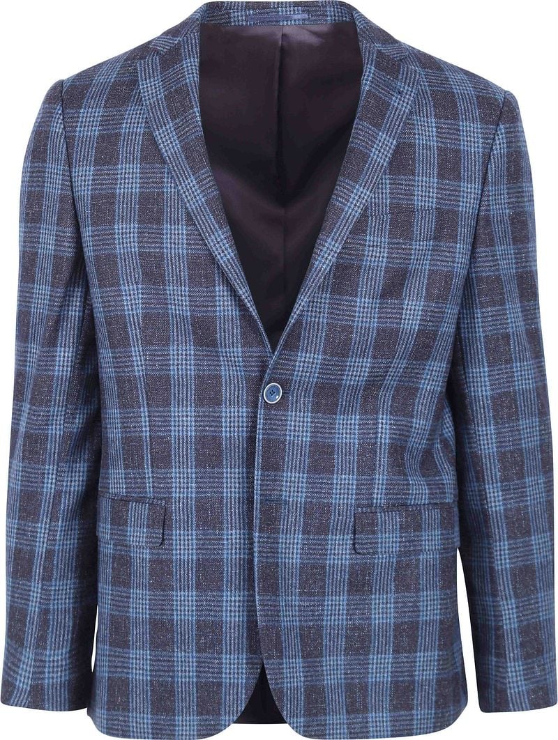 Suitable Prestige Blazer Captiva Amqui Karo Blau - Größe 48 von Suitable