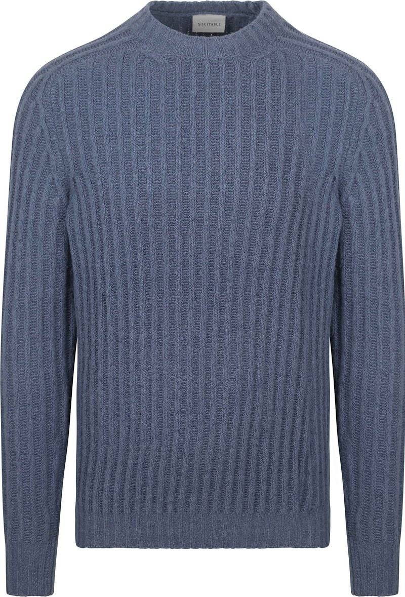 Suitable Pullover Boiled Wool Blau - Größe M von Suitable