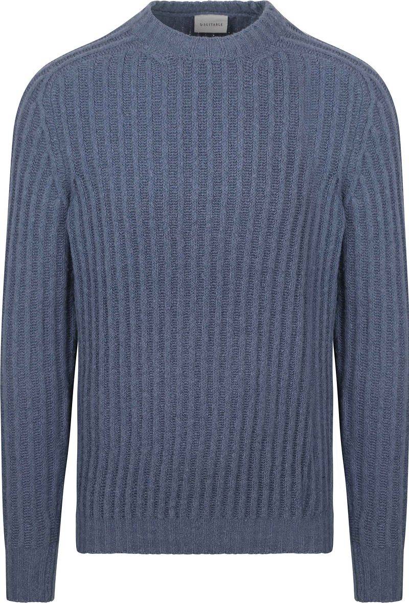 Suitable Pullover Boiled Wool Blau - Größe XL von Suitable