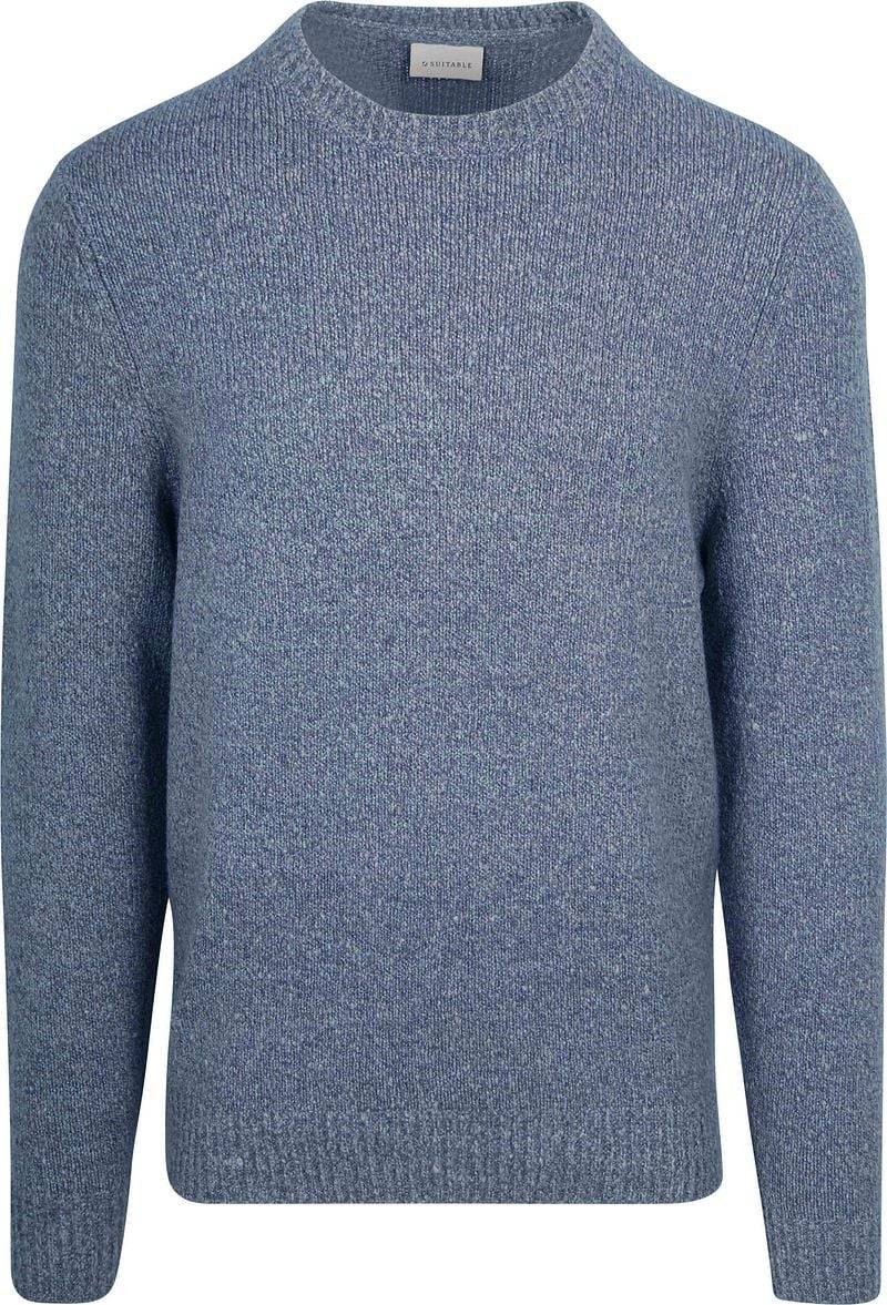 Suitable Pullover Boiled Wool Blau - Größe XXL von Suitable