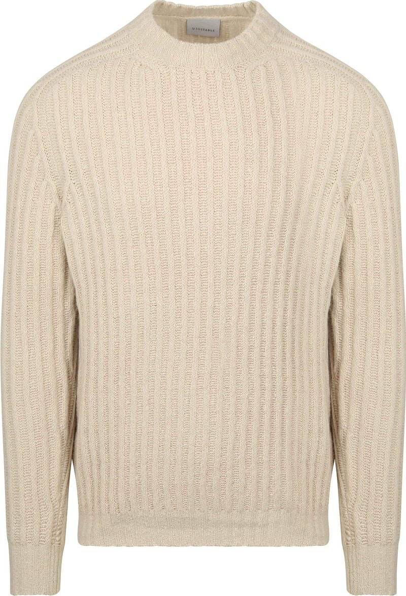 Suitable Pullover Boiled Wool Ecru - Größe L von Suitable