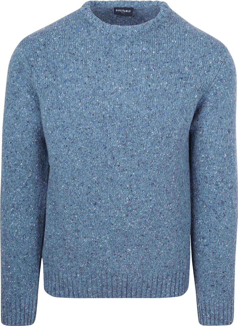 Suitable Pullover Donnegal Tweed Eco Wool Blau - Größe XL von Suitable