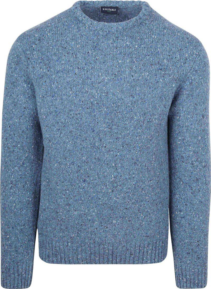 Suitable Pullover Donnegal Tweed Eco Wool Blau - Größe XL von Suitable