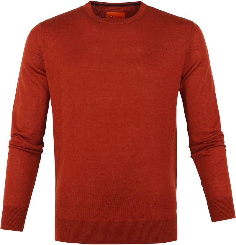 Suitable Pullover Merino O-Ausschnitt Cognac - Größe XXL von Suitable