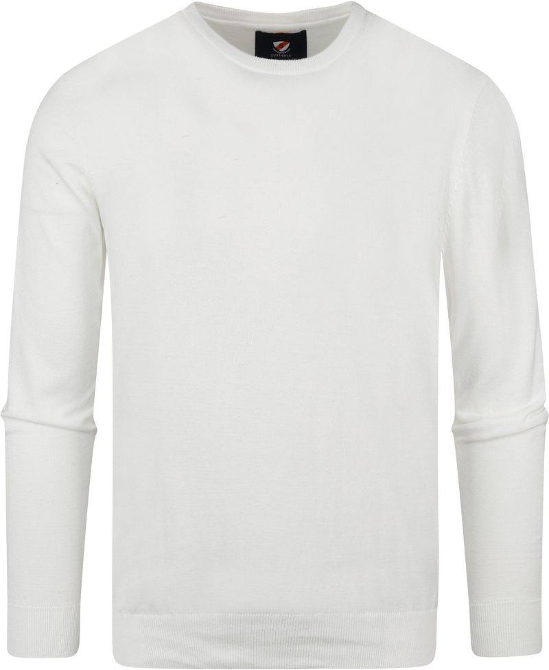 Suitable  Pullover O-Ausschnitt Weiß - Größe XXL von Suitable