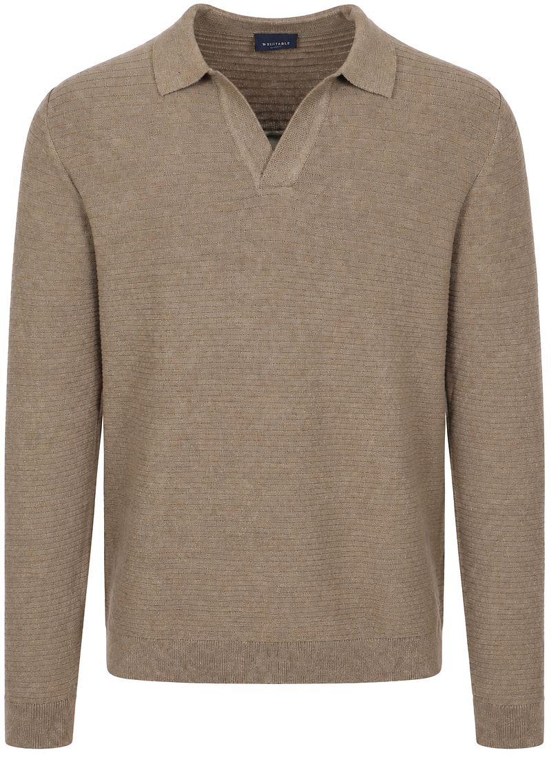 Suitable Pullover Riva Needle Beige - Größe M von Suitable