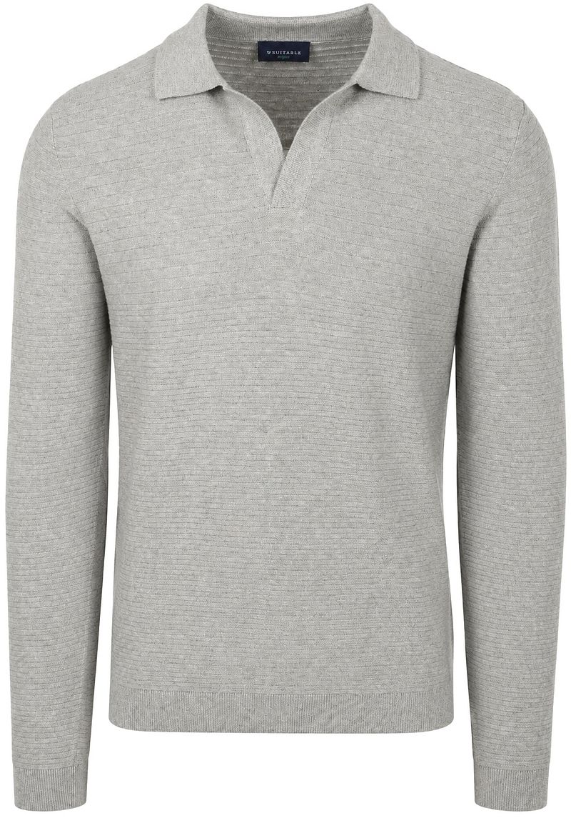 Suitable Pullover Riva Needle Grau - Größe L von Suitable