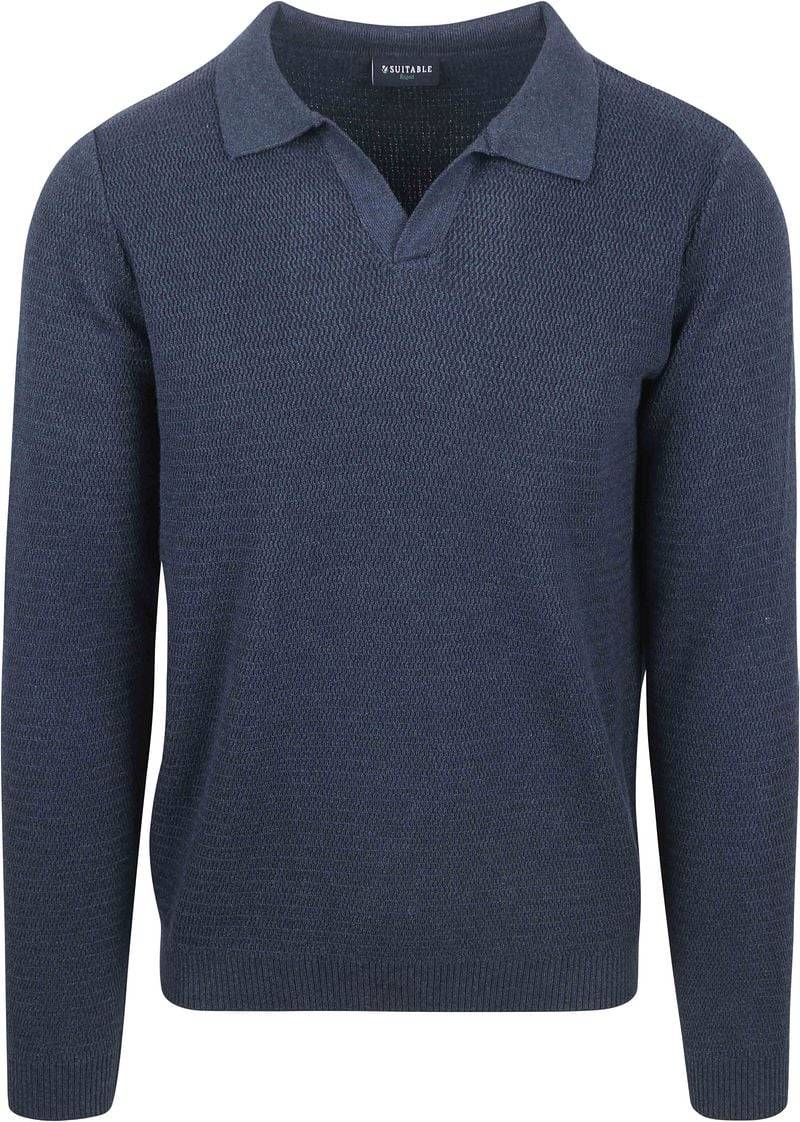 Suitable Pullover Riva Structure Melange Navy - Größe XXL von Suitable